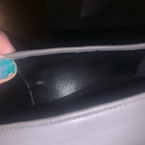 Stella McCartney gray leather slit front heels - Picture 4 of 7